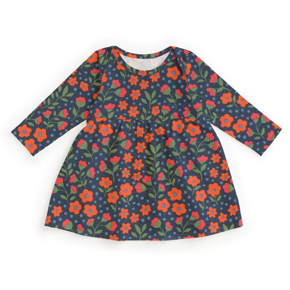 Lausanne Baby Dress - Garden Blooms Navy