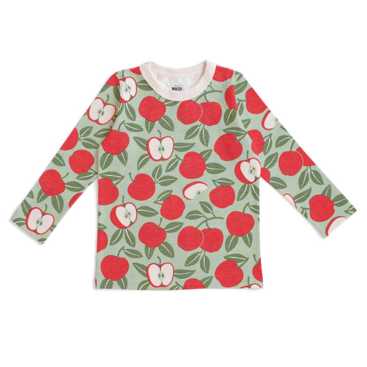 Long-Sleeve Tee - Apples Red & Green