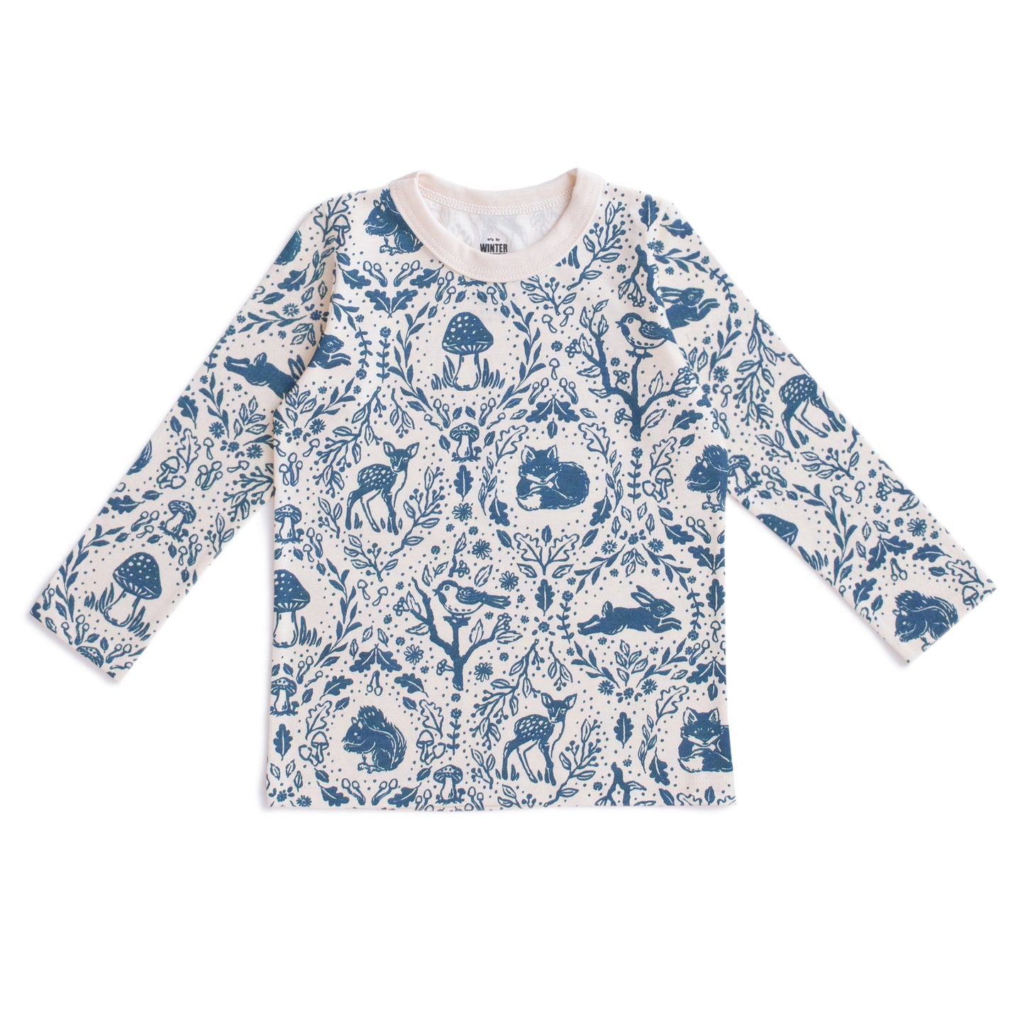 Long-Sleeve Tee - Animal Tapestry Delft Blue