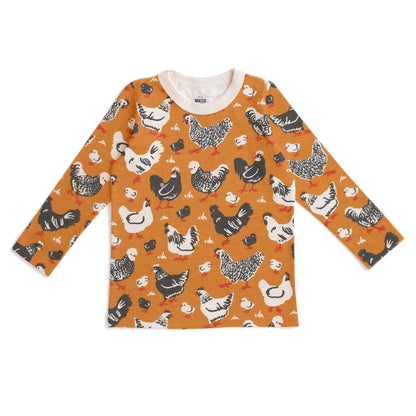 Long-Sleeve Tee - Chicken Family Gold