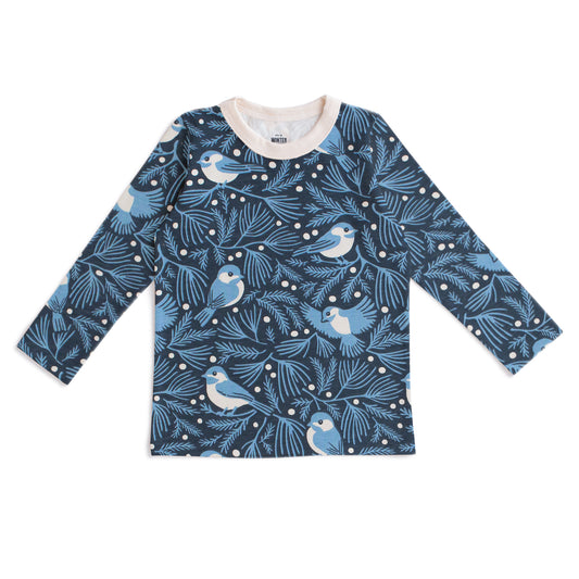 Long-Sleeve Tee - Chickadees Navy & Blue
