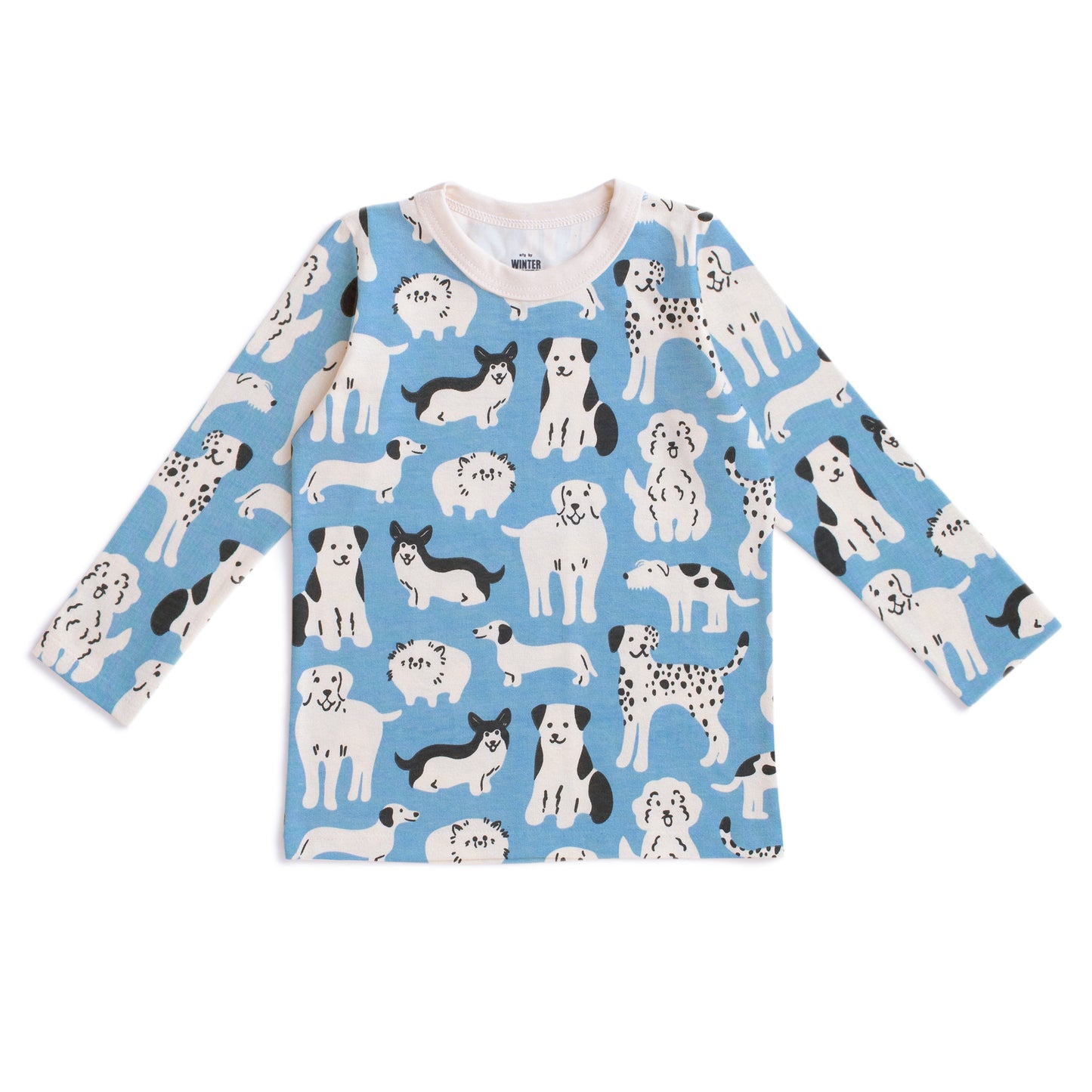 Long-Sleeve Tee - Dog Parade Blue