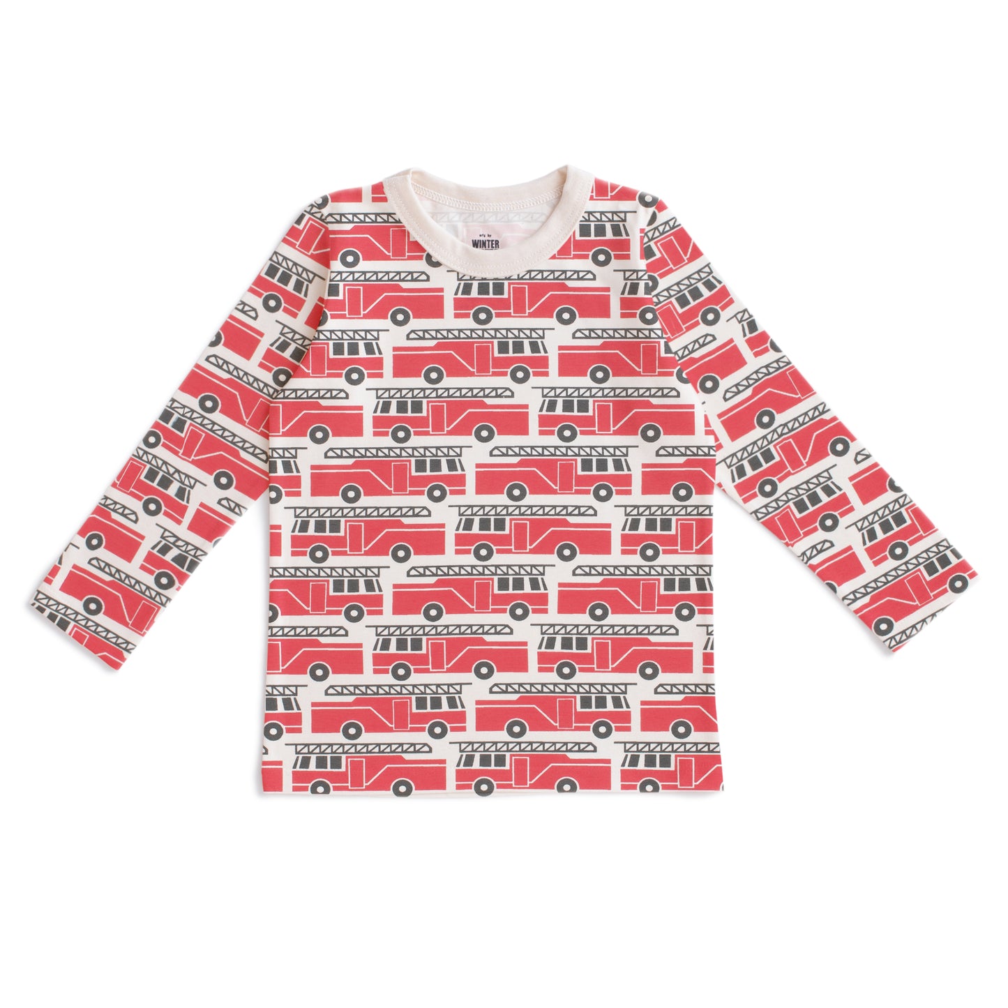 Long-Sleeve Tee - Firetrucks Red