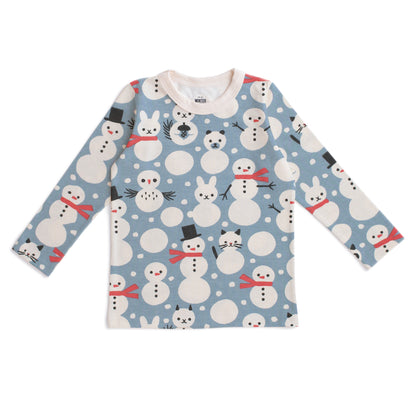 Long-Sleeve Tee - Snow Creatures Blue