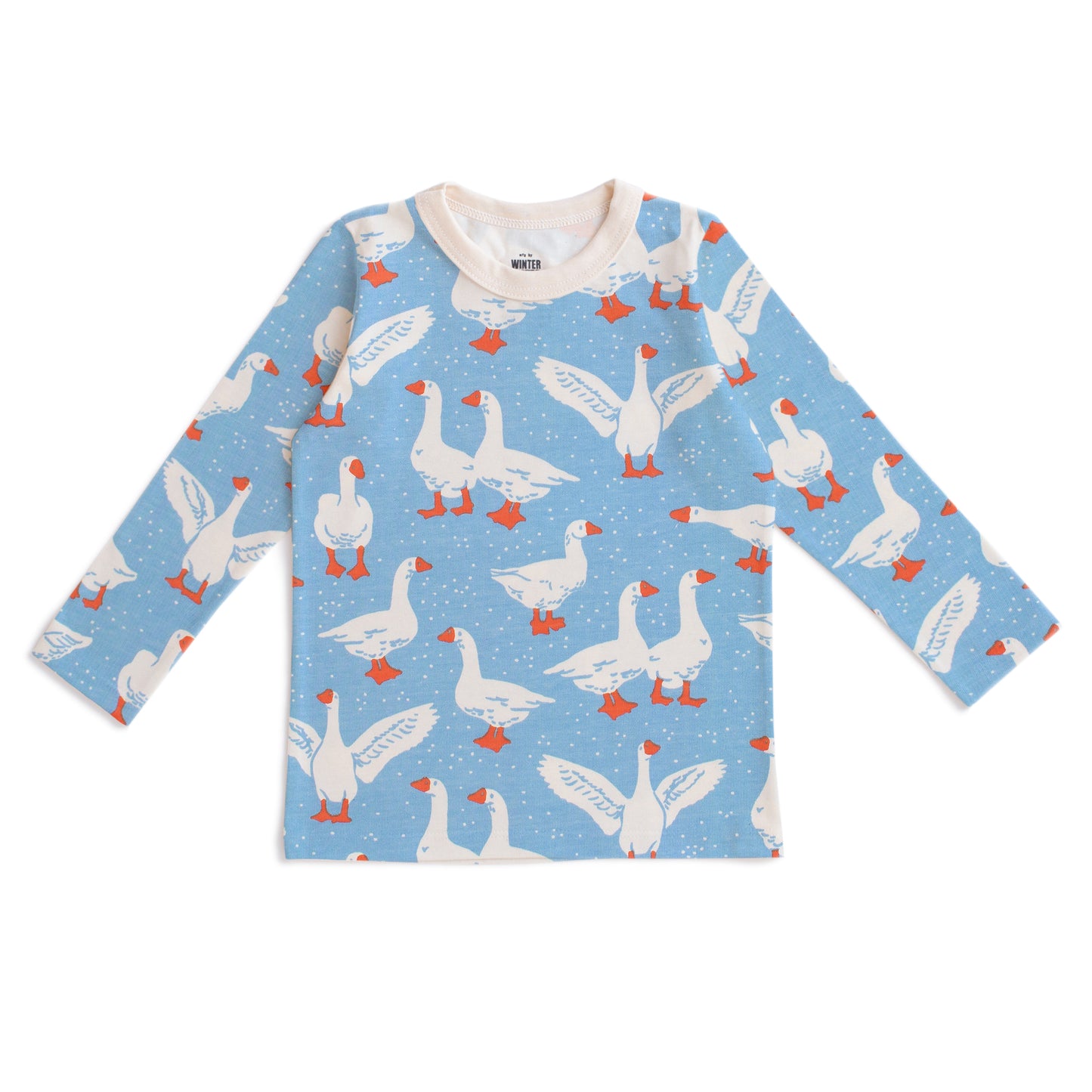 Long-Sleeve Tee - Silly Geese Blue