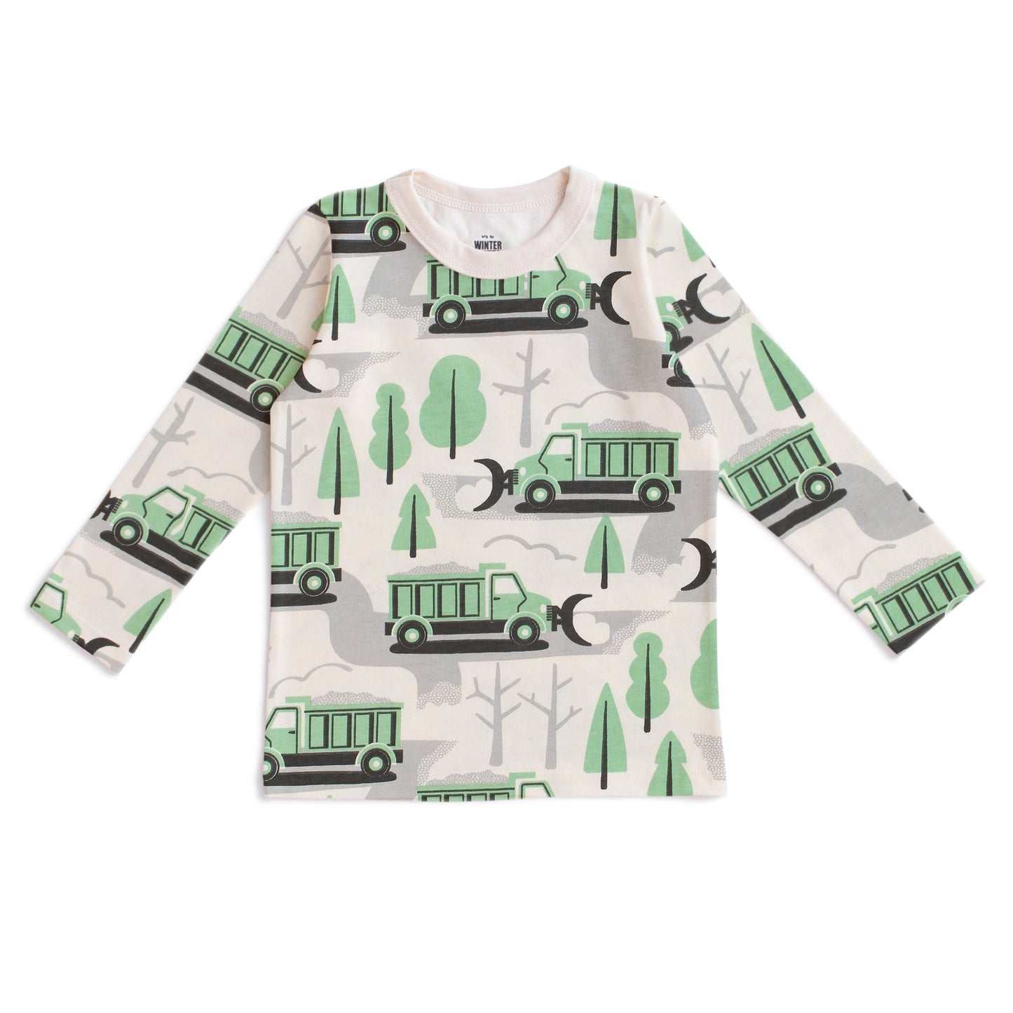 Long-Sleeve Tee - Snow Plows Green
