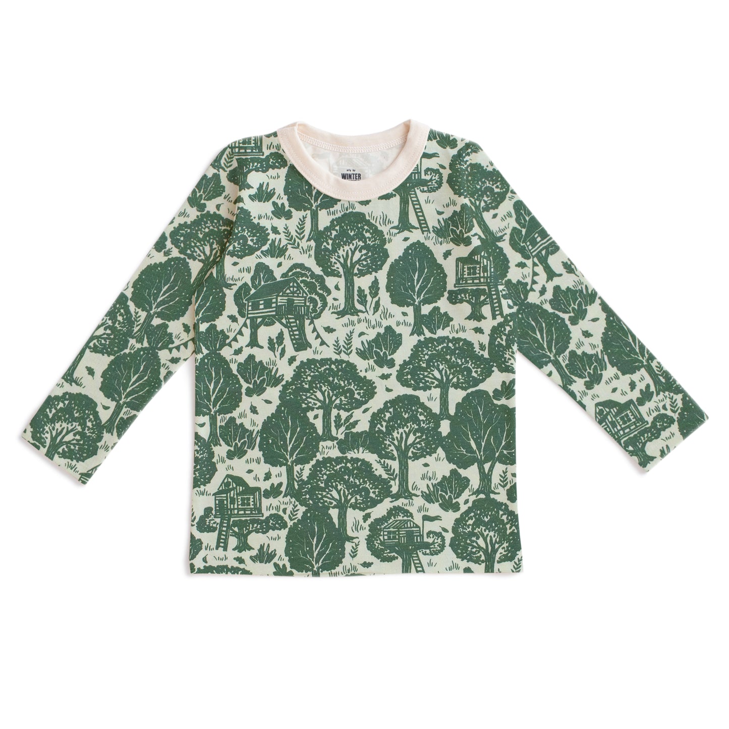 Long-Sleeve Tee - Treehouses Green