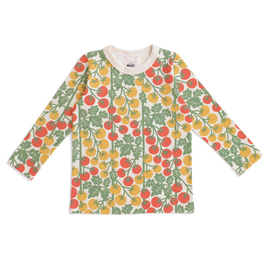 Long-Sleeve Tee - Tomato Vines Red & Yellow