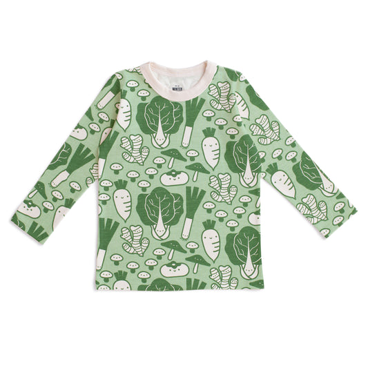Long-Sleeve Tee - Veggies Green