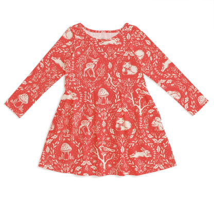 Madison Dress - Animal Tapestry Red