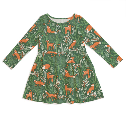 Madison Dress - Deer & Foxes Green