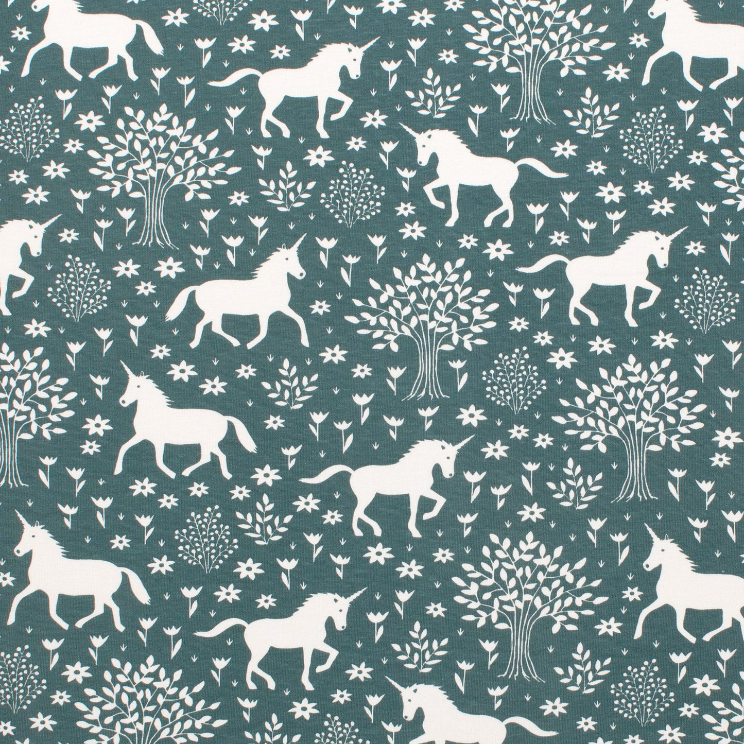 Fitted Crib Sheet - Magical Forest Teal