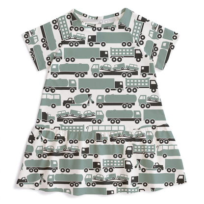 Milwaukee Dress - Big Rigs Surf Blue
