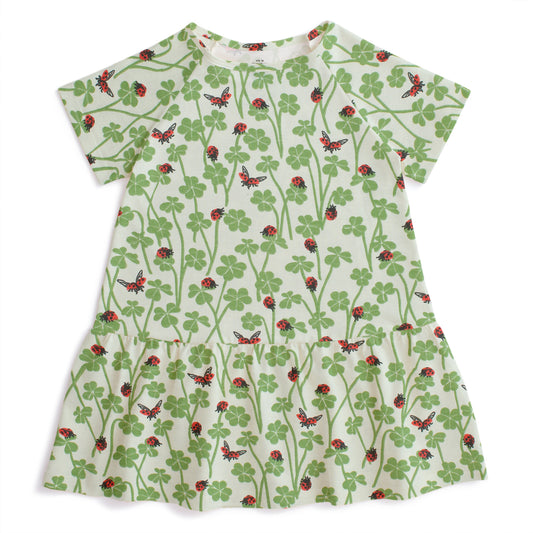 Milwaukee Dress - Clover & Ladybugs Green