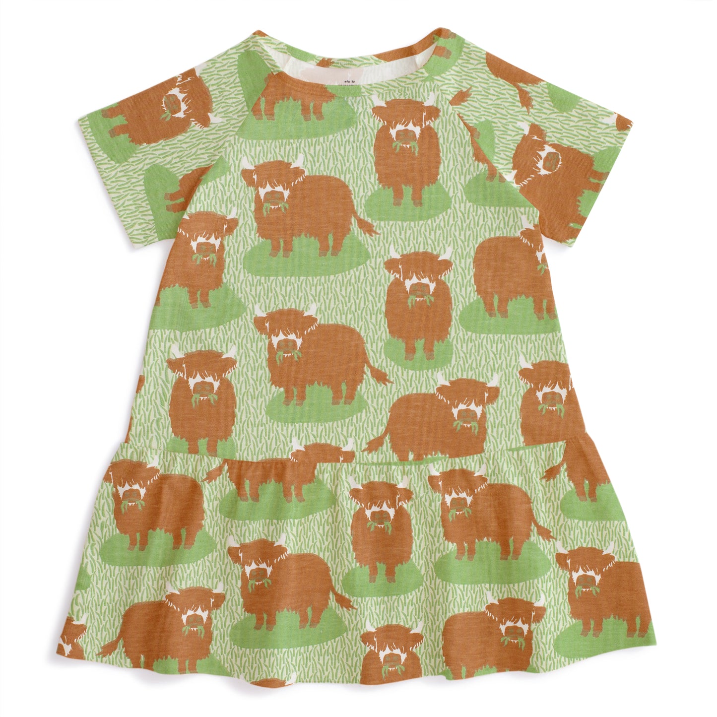 Milwaukee Dress - Highland Cows Green