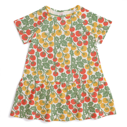 Milwaukee Dress - Tomato Vines Red & Yellow