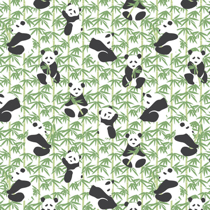 Kids Pajama Set - Pandas Green