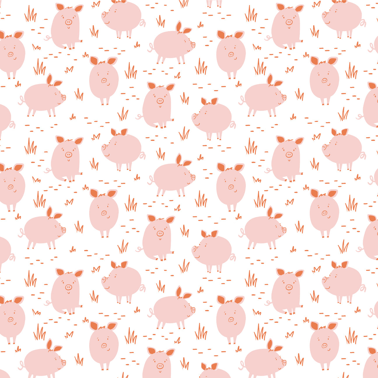 Fitted Crib Sheet - Pigs Pink