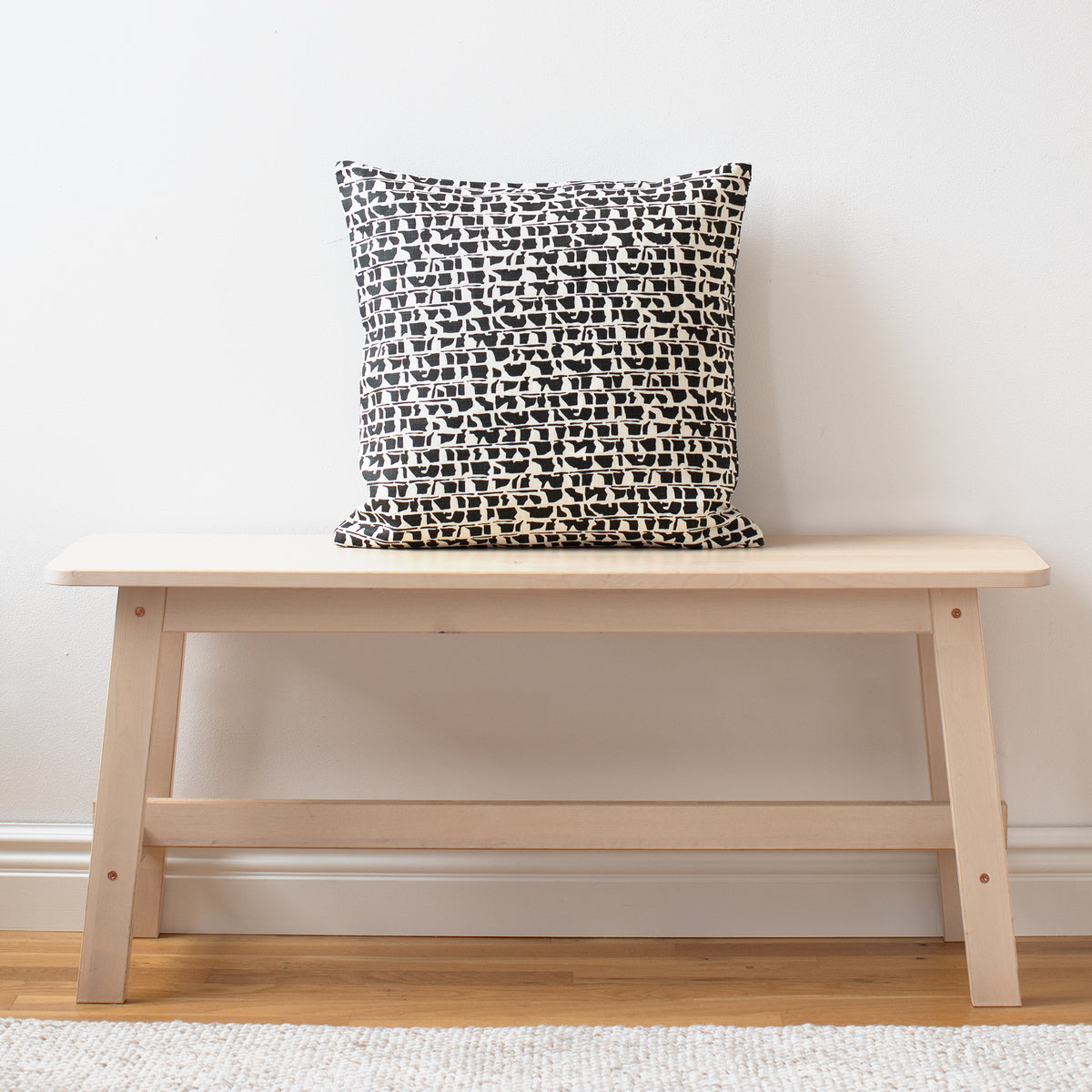 Belgian Linen Pillow Case - Corrugated Charcoal