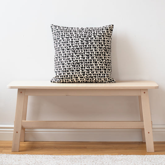 Belgian Linen Pillow Case - Corrugated Charcoal