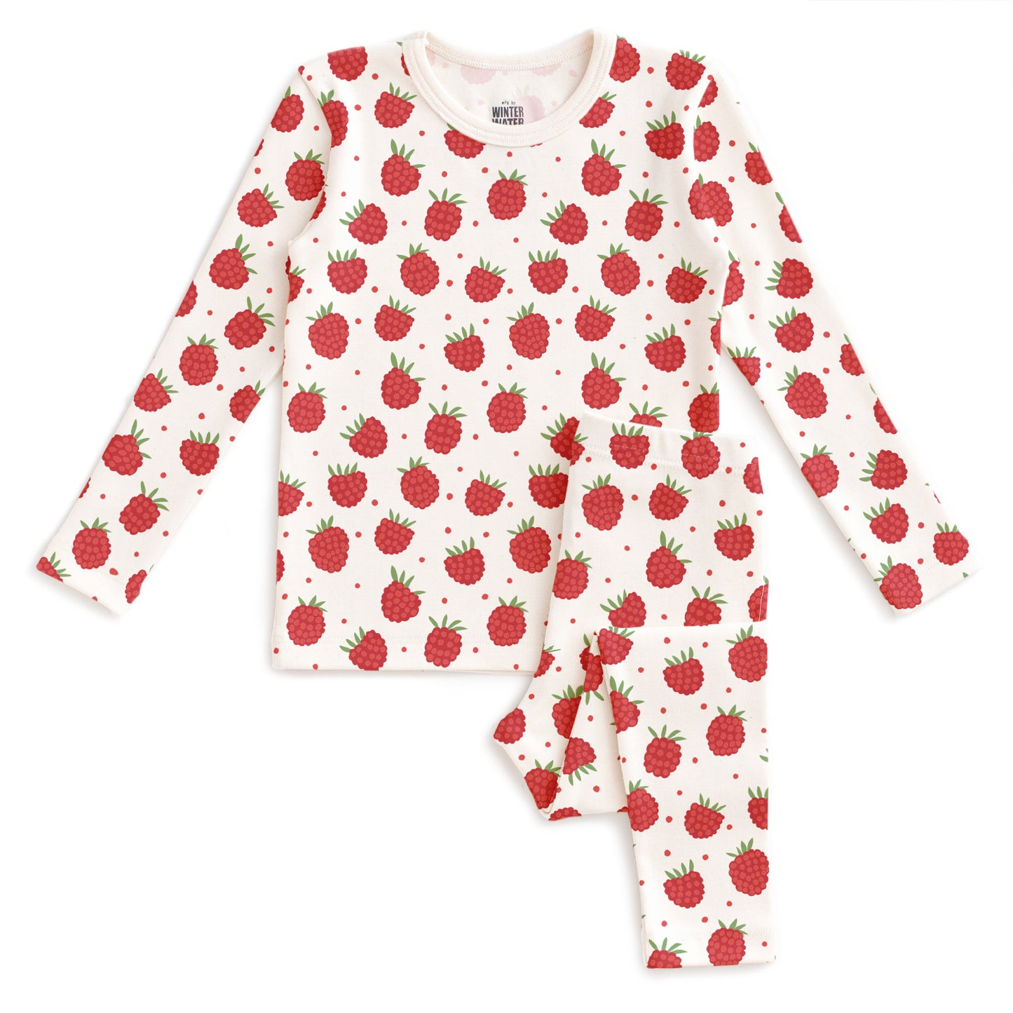 Kids Pajama Set - Raspberries Natural