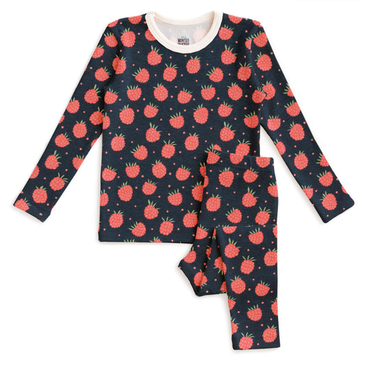 Kids Pajama Set - Raspberries Night Sky