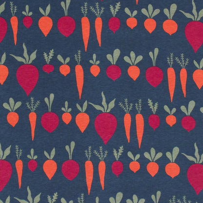 Long-Sleeve Snapsuit - Root Vegetables Night Sky