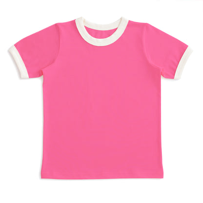 Ringer Tee - Solid Bright Pink