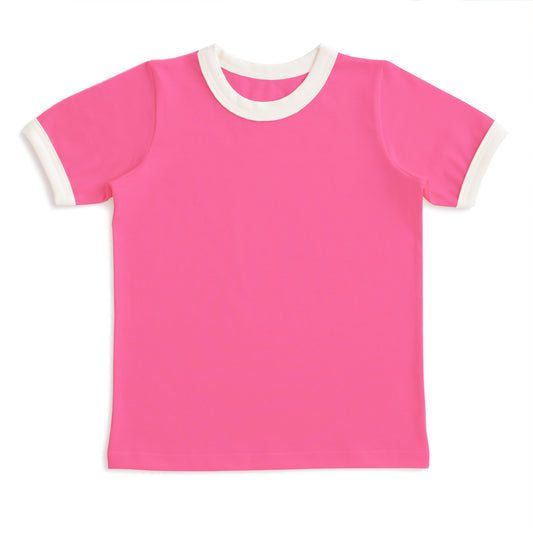 Ringer Tee - Solid Bright Pink