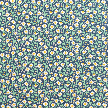 Alberta Dress - Bold Daisies Navy