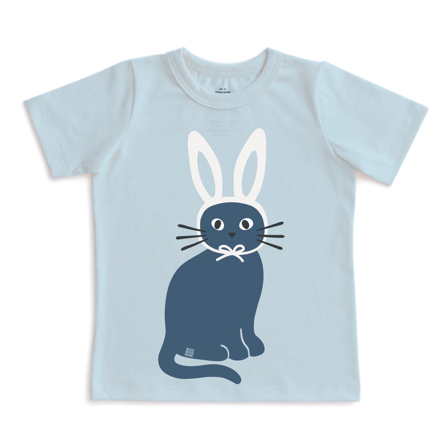 Short-Sleeve GRAPHIC Tee - Spring Kitty Sky Blue