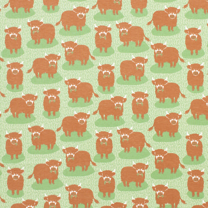 Milwaukee Dress - Highland Cows Green