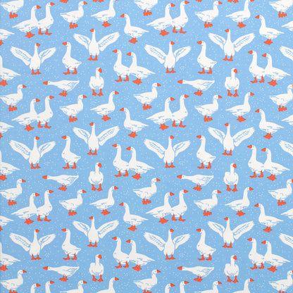 Alberta Dress - Silly Geese Blue