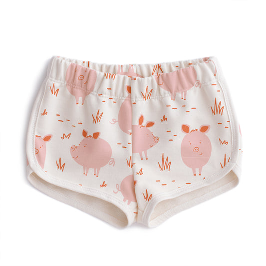 French Terry Shorts - Pigs Pink