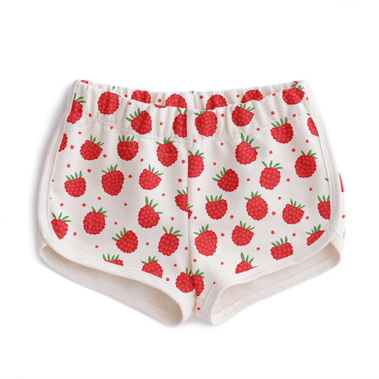 French Terry Shorts - Raspberries Natural