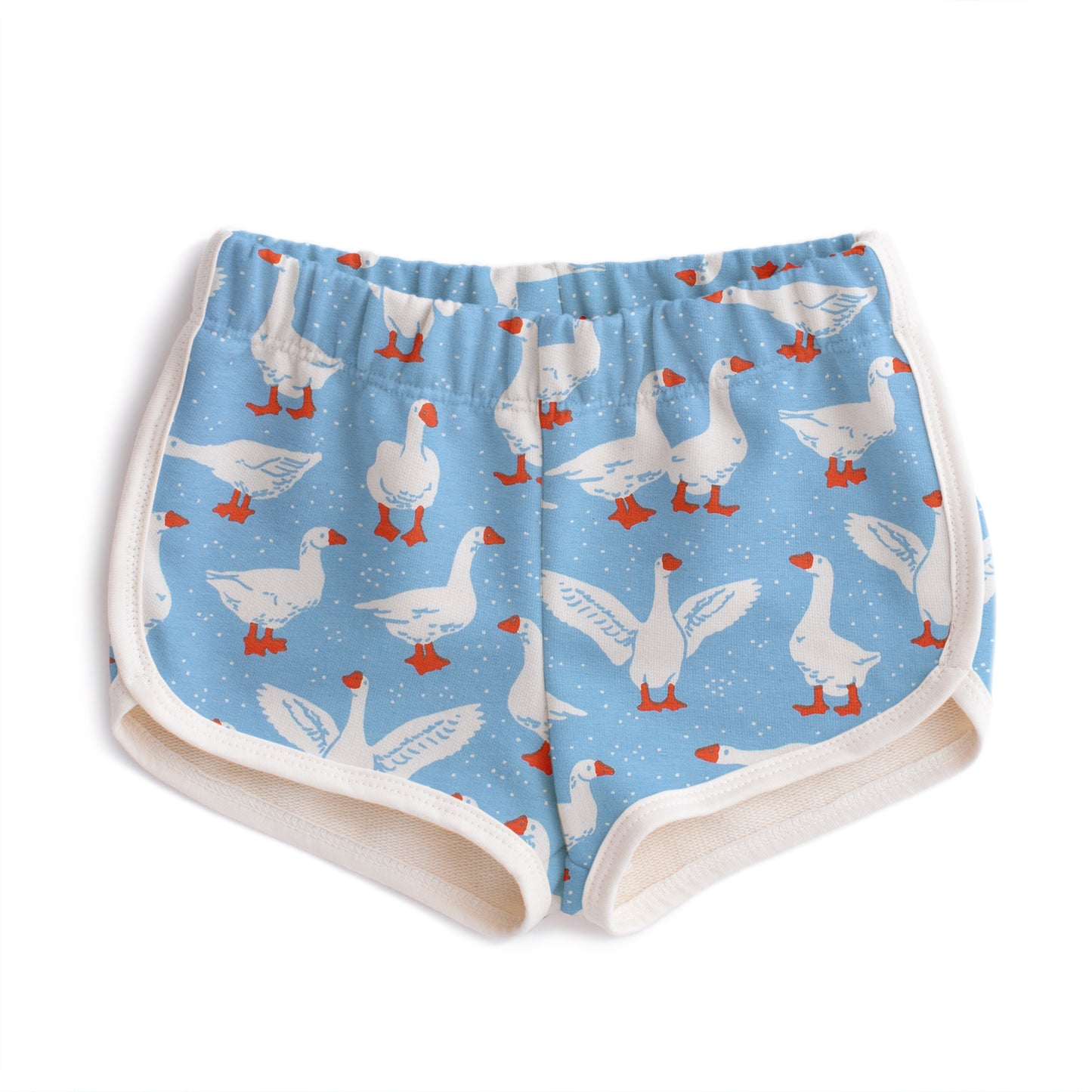 French Terry Shorts - Silly Geese Blue