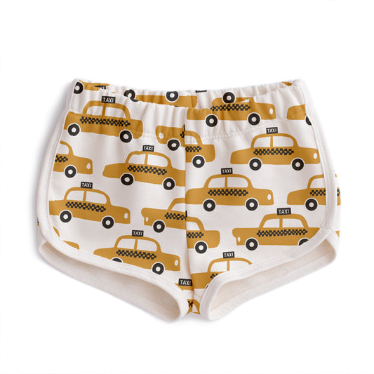 French Terry Shorts - Taxi Cabs Yellow