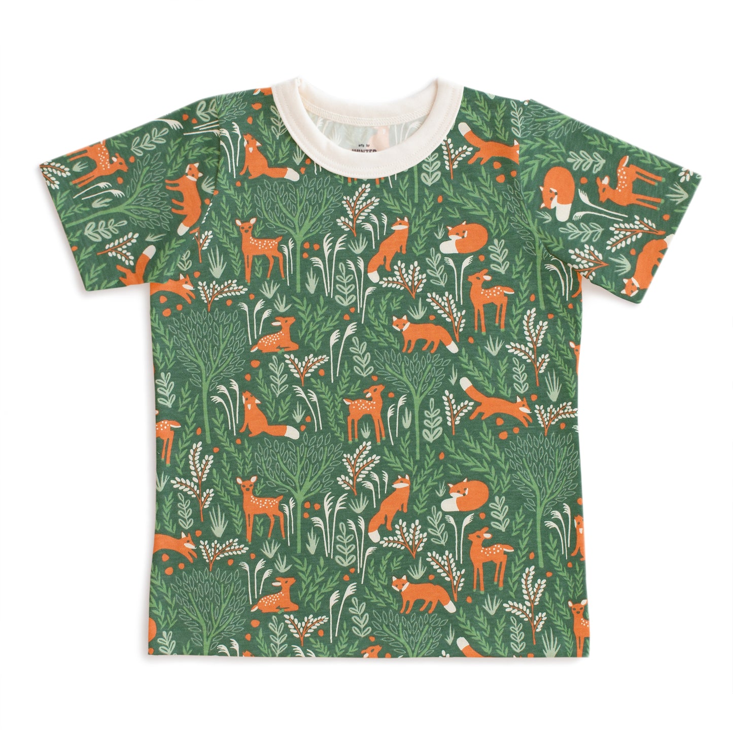 Short-Sleeve Tee - Deer & Foxes Green