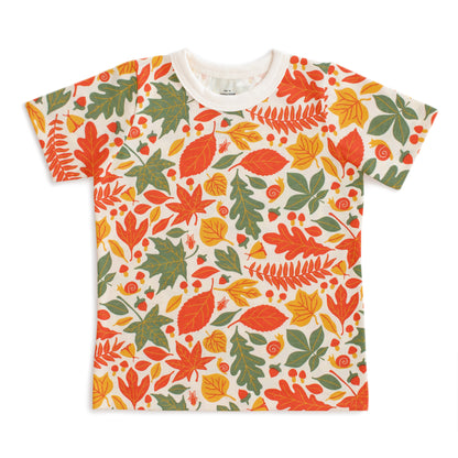 Short-Sleeve Tee - Leaves Yellow & Green