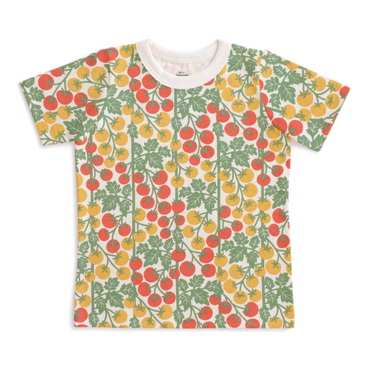 Short-Sleeve Tee - Tomato Vines Red & Yellow