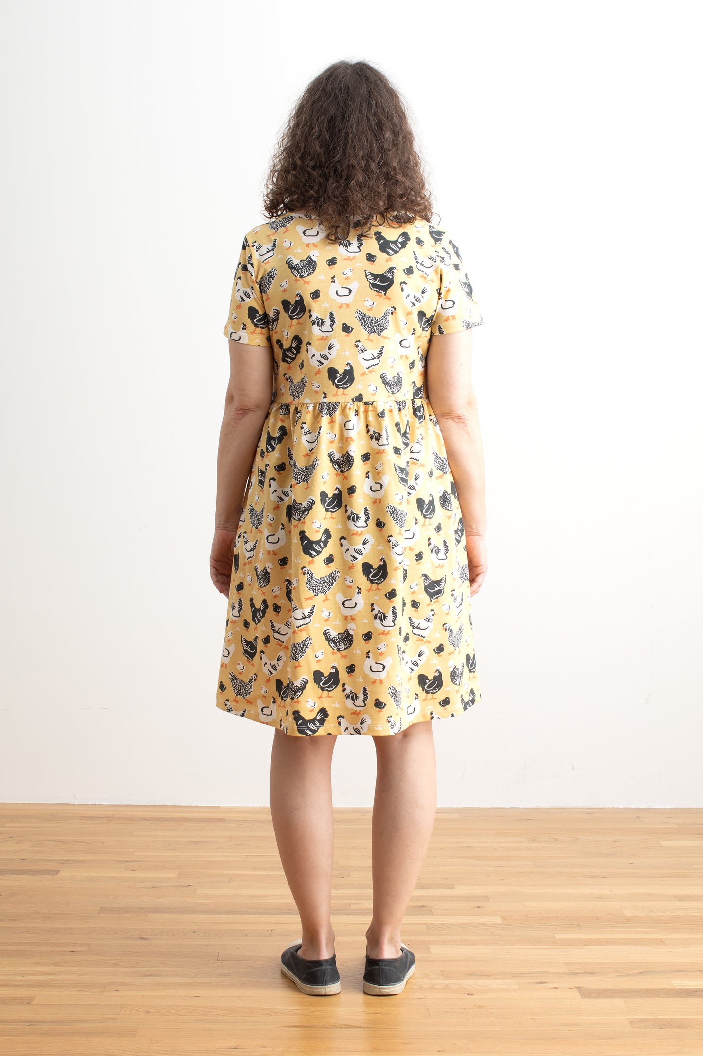 Stockholm Dress - Chicken Family Yellow