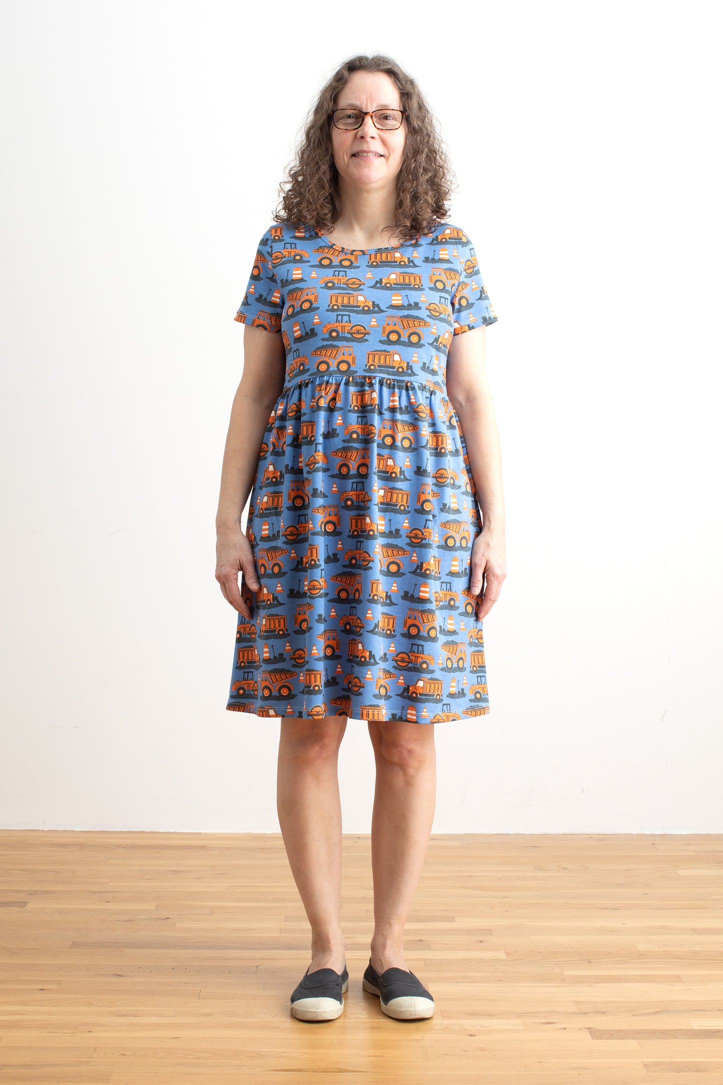 Stockholm Dress - Roadwork Orange & Blue