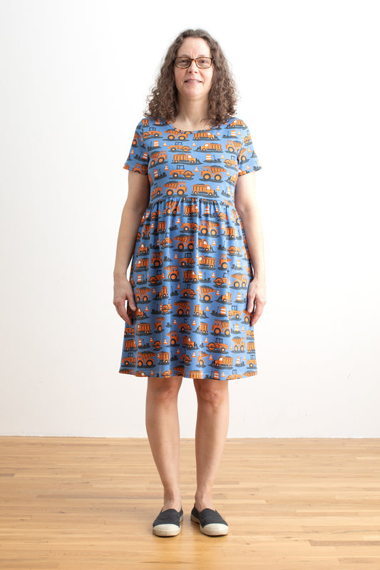 Stockholm Dress - Roadwork Orange & Blue
