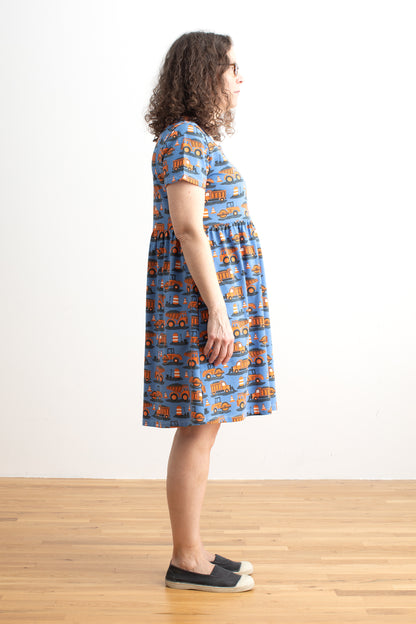 Stockholm Dress - Roadwork Orange & Blue