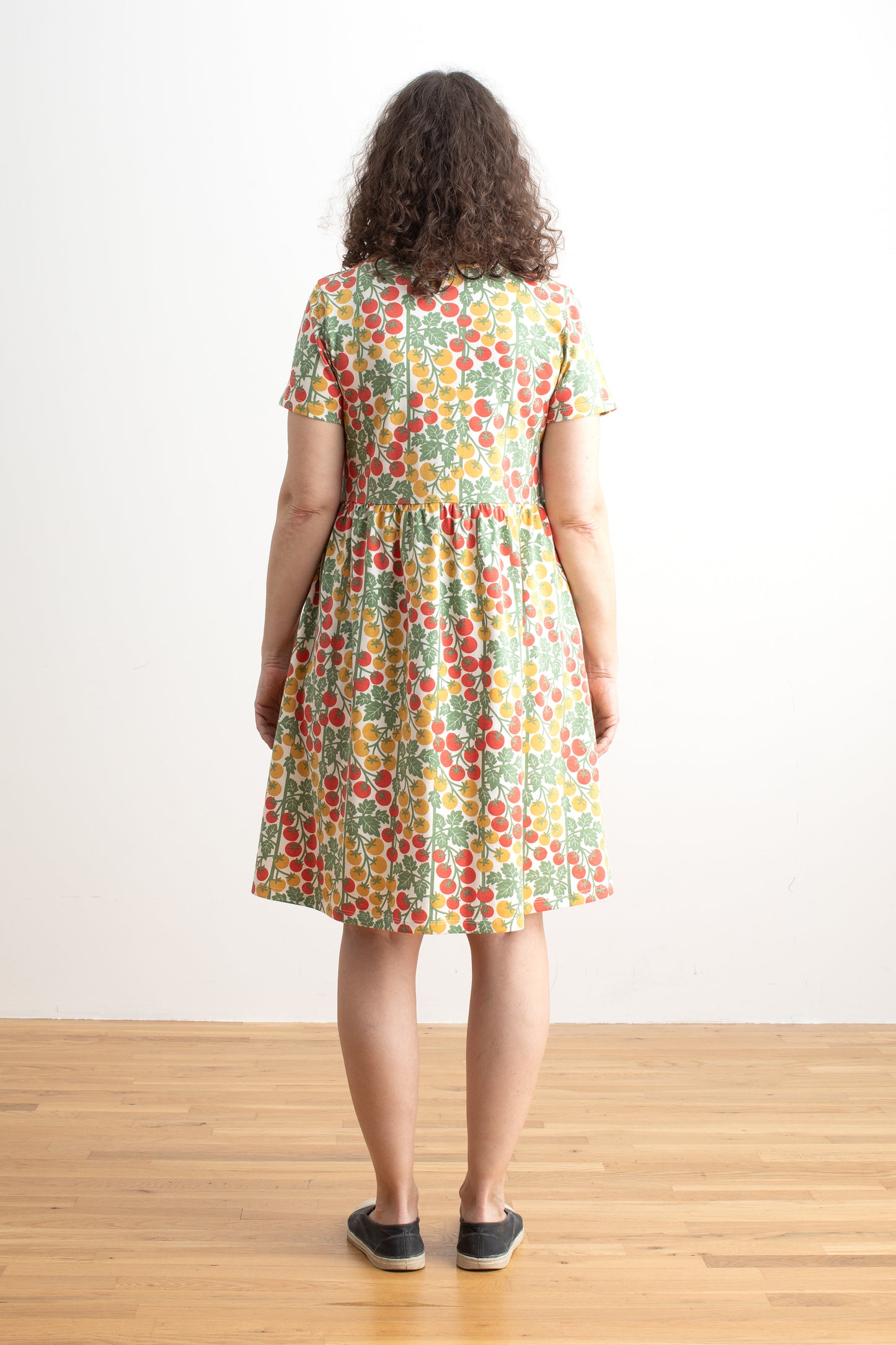 Stockholm Dress - Tomato Vines Red & Yellow