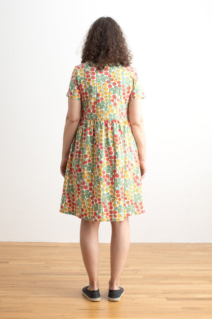 Stockholm Dress - Tomato Vines Red & Yellow
