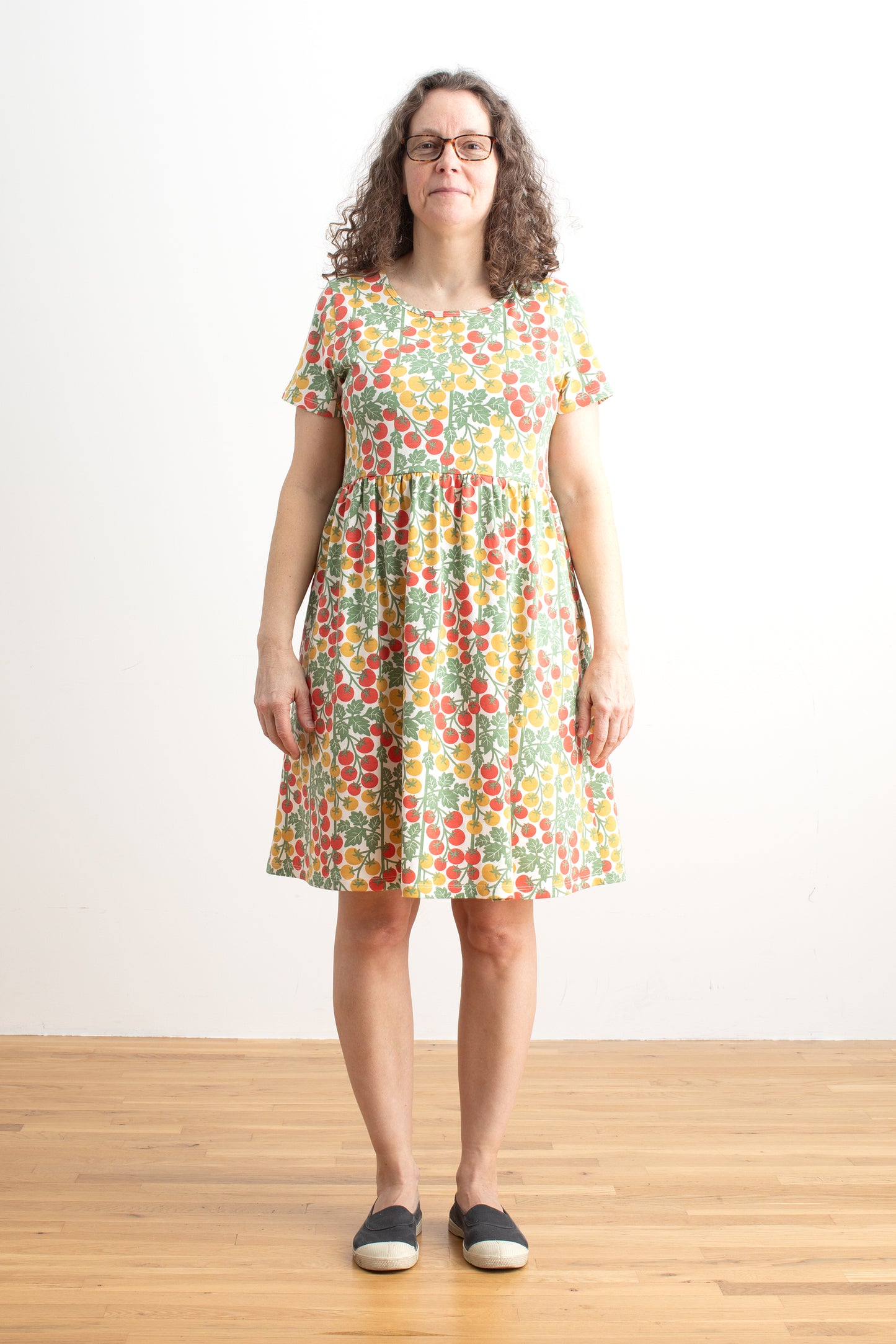 Stockholm Dress - Tomato Vines Red & Yellow