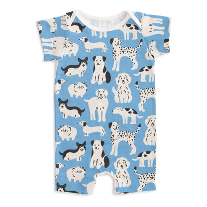 Summer Romper - Dog Parade Blue