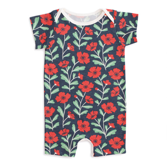 Summer Romper - Poppies Navy