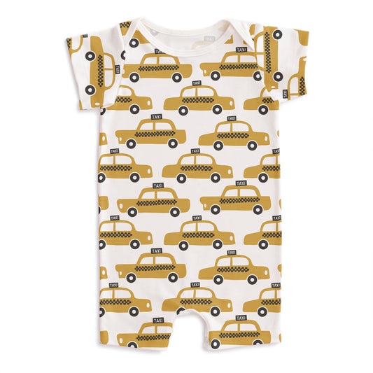 Summer Romper - Taxi Cabs Yellow